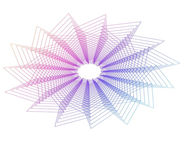 design color spirals elements wave of many purple gold lines circle ring abstract vertical wavy stripes on white background isolated vector
