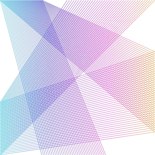 Design element Curved sharp corners wave many lines Abstract vertical broken stripes on white background isolated Creative line art Vector illustration EPS 10 Colors line created using Blend Tool