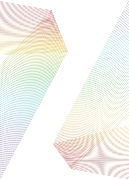 Design element Curved sharp corners wave many lines Abstract vertical broken stripes on white background isolated Creative line art Vector illustration EPS 10 Colors line created using Blend Tool