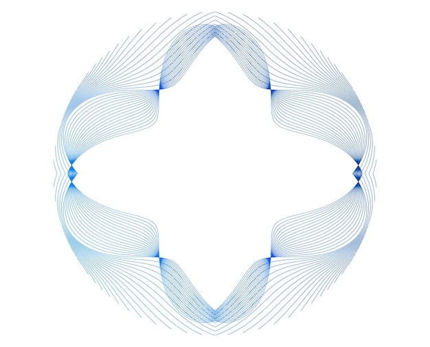 Design Element Wave Lines Guilloche curve line Background circle for Pattern branding Frame border fluid gradient protective document layers Simbol object Tech data