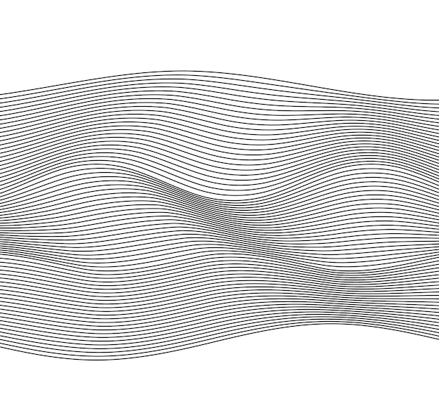 Design element Wave many parallel lines wavy form28