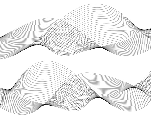 Design element wavy lines tape motion20