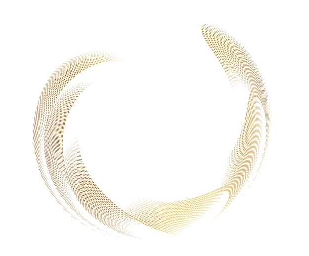 Design elements Circle ring rotation Abstract vertical wavy stripes on white background isolated Vector illustration EPS 10
