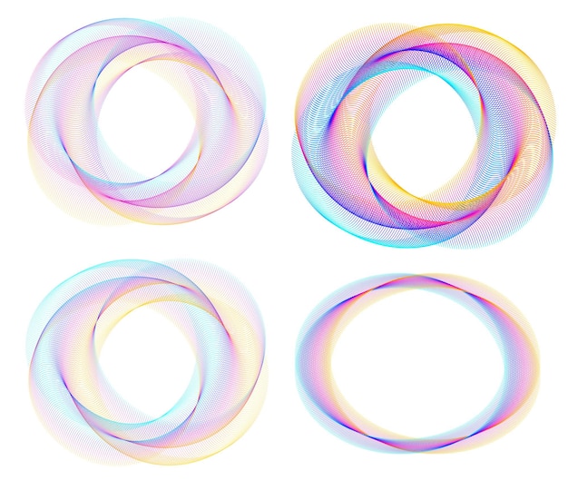 Design elements Ring circle elegant frame border Abstract Circular logo element on white background isolated Creative art Vector illustration EPS 10 digital for promotion new product