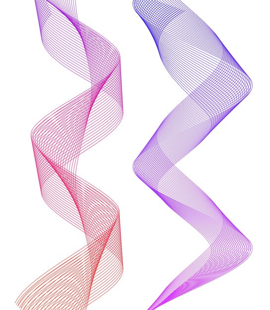 design elements wave of many color lines abstract vertical wavy stripes on white background isolated creative line art