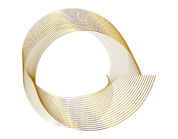 Design elements Wave of many glittering lines Abstract wavy stripes on white background isolated Creative line art Vector illustration EPS 10 art deco style for wedding invitation luxury template