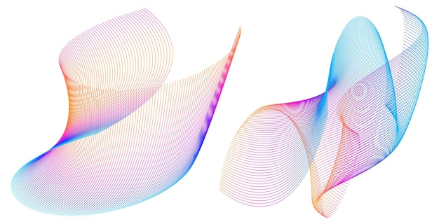 design elements wave of many lines abstract vertical wavy stripes on white background isolated creative line art vector illustration eps 10 colourful waves with lines created using blend tool
