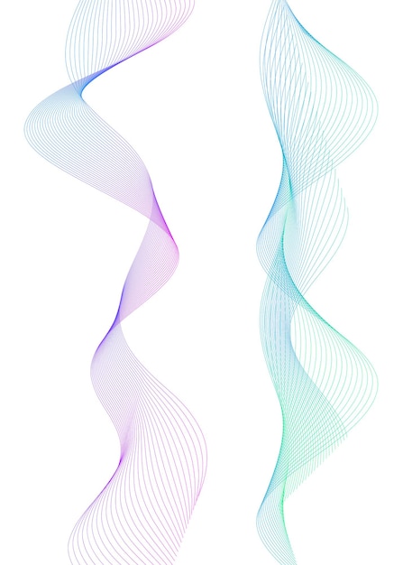design elements wave of many lines abstract vertical wavy stripes on white background isolated creative line art vector illustration eps 10 colourful waves with lines created using blend tool