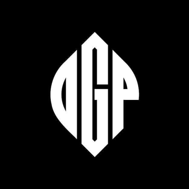 DGP circle letter logo design with circle and ellipse shape DGP ellipse letters with typographic style The three initials form a circle logo DGP Circle Emblem Abstract Monogram Letter Mark Vector