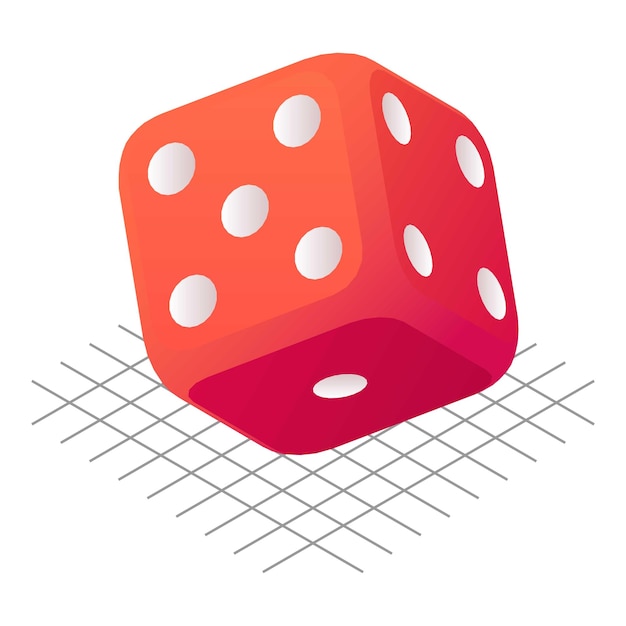 dice position icon isometric of dice position vector icon for web design isolated on white background