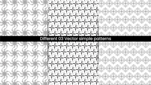 different 03 vector simple patterns are shown on a white background.
