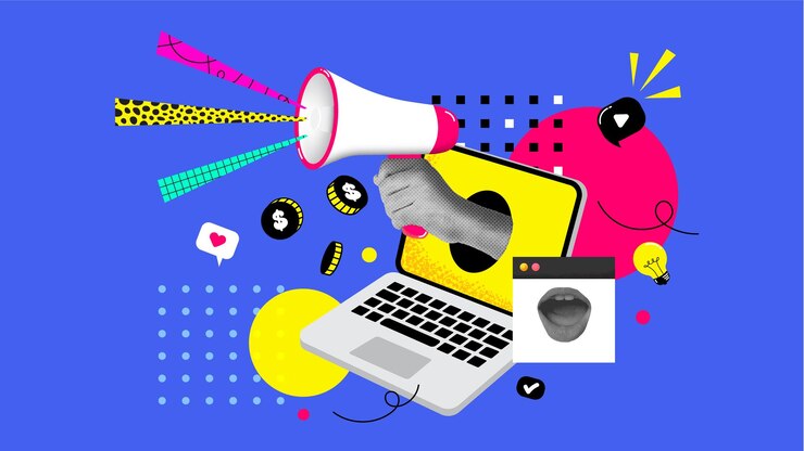 Vektor digital markedsføringskampanje