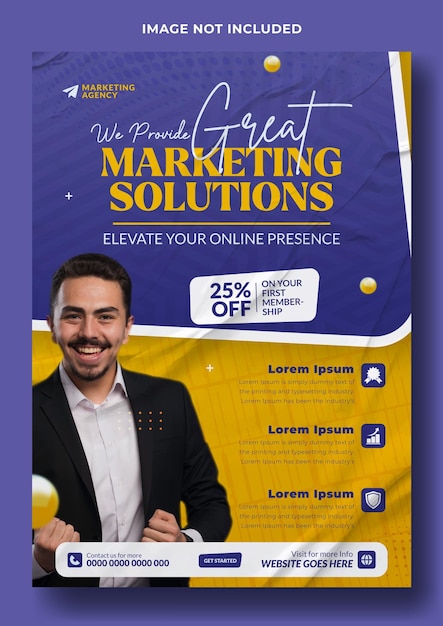 Digital marketing ads flyer template design
