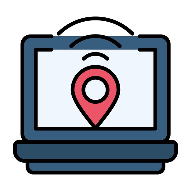 Digital Nomad Hub Flat Illustration