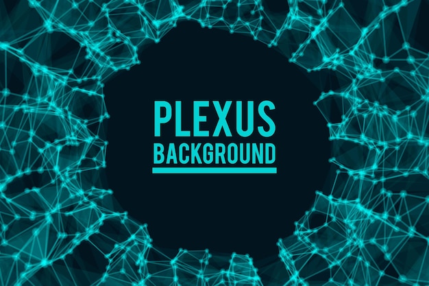 Digital plexus of glowing lines and dots Futuristic digital background for Science and technology