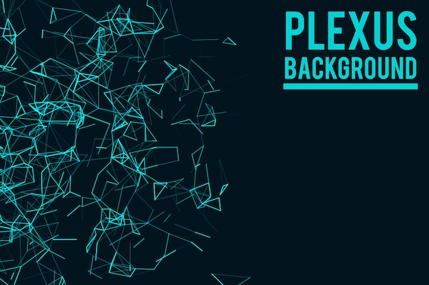 Digital plexus of glowing lines and dots Futuristic digital background for Science and technology