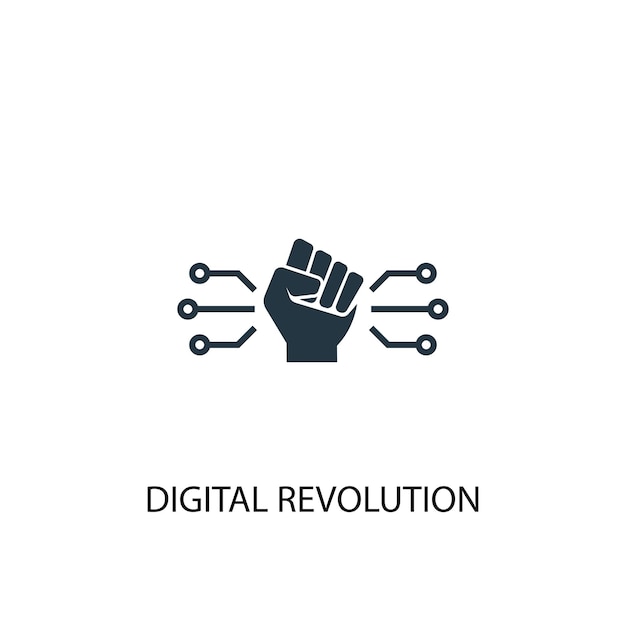 Digital revolution icon. Simple element illustration. digital revolution concept symbol design. Can be used for web and mobile.
