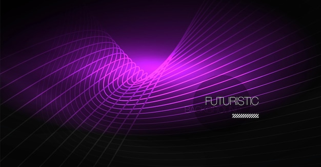 Digital technology abstract background neon geometric design Abstract glowing lines Colorful techno background Futuristic shape