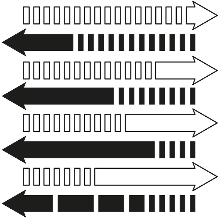 Vektor directional arrow icon black and white arrows vector arrow collection navigation shapes