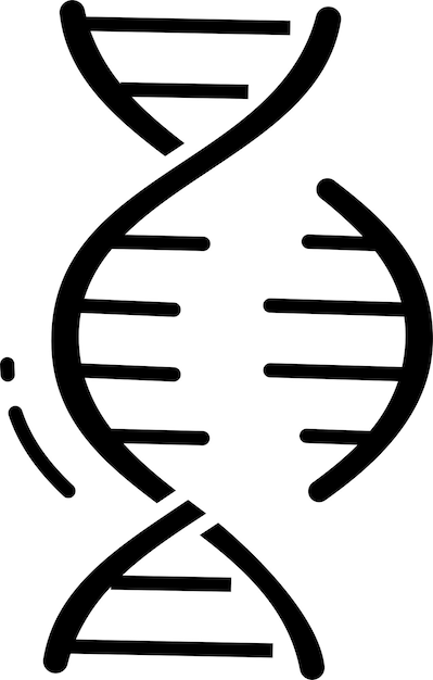 DNA dividesolid solid glyph vector illustration
