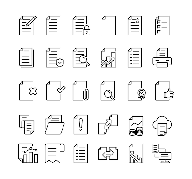 Document report paper Clipboard checklist report survey or agreementicons icons vector icons