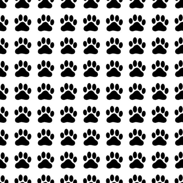 Dog foot seamless pattern design