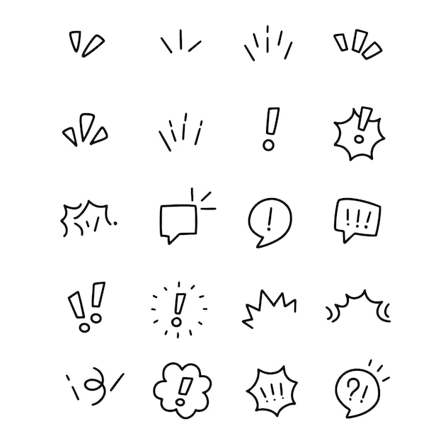 Doodles art element design for templates