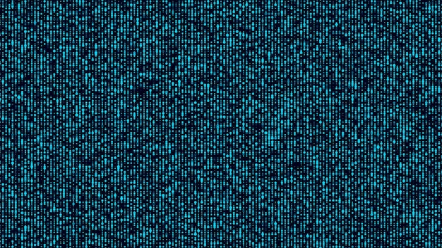 Dots texture with noise effect Abstract halftone background Vector glitch backdrop Digital screen with matrix or binary code