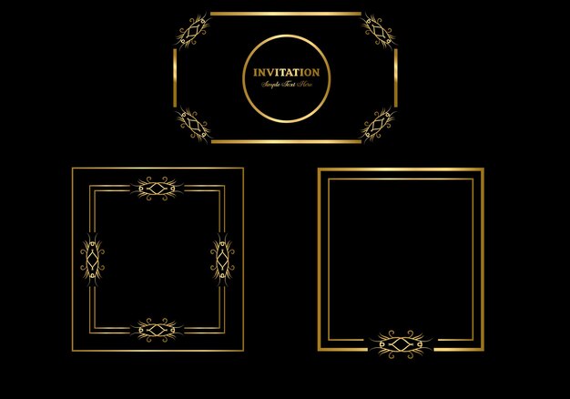 double rectangle frame template, double line frame, draft element, geometric, vector illustration.