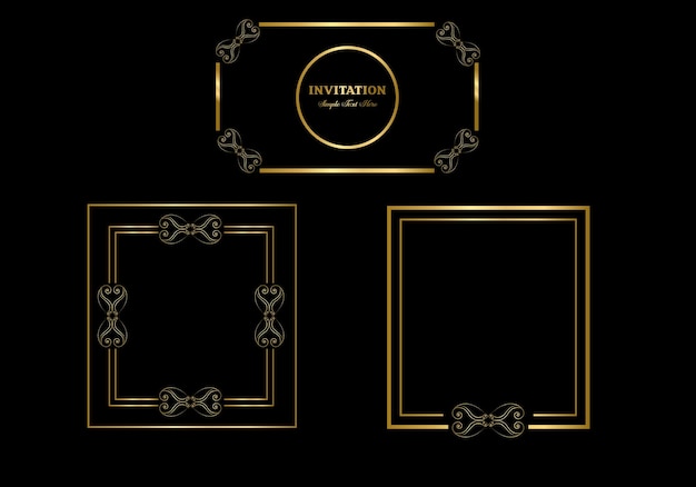 double rectangle frame template, double line frame, draft element, geometric, vector illustration.