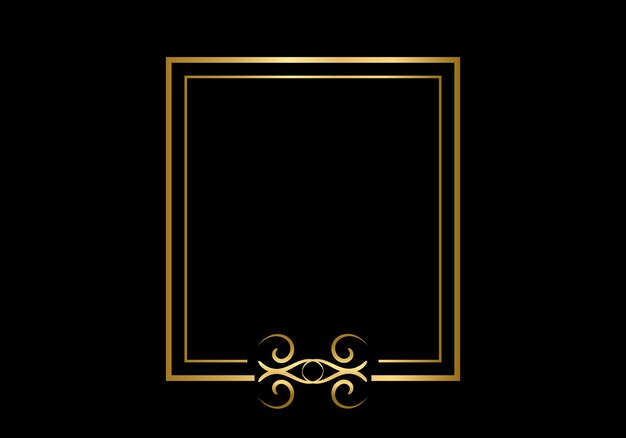 Double rectangle frame template, double line frame, draft element, Geometric, Vector illustration.