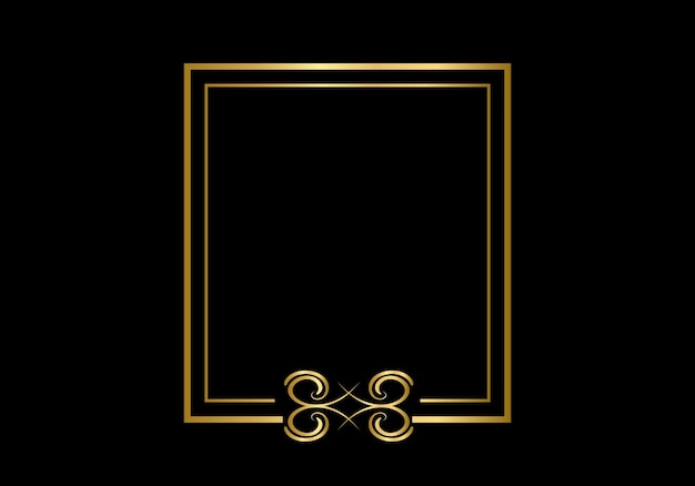 Double rectangle frame template, double line frame, draft element, Geometric, Vector illustration.