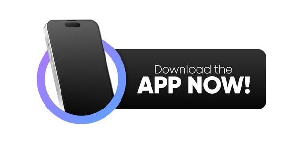 download our app advertising banner phone mockup app for mobile empty screen ui and ux design vector