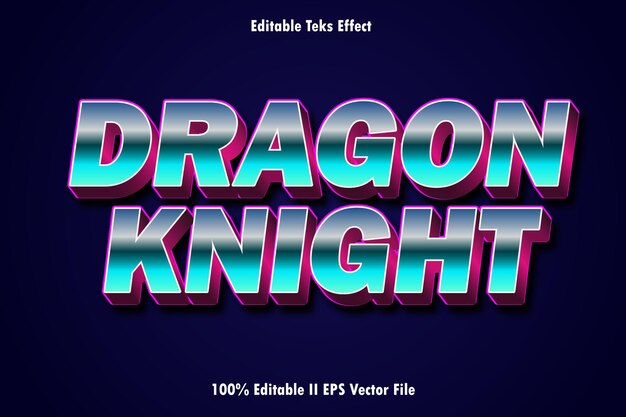 Dragon Knight Editable Text Effect 3d Emboss Gradient Style