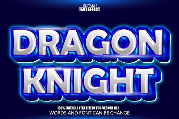 Dragon Knight Editable Text Effect Modern Style