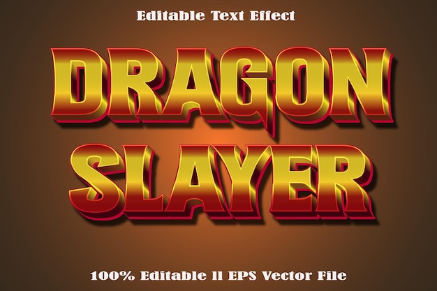 dragon slayer editable text effect