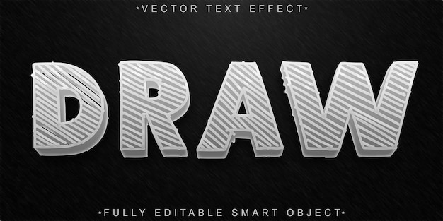draw vector fully editable smart object text effect