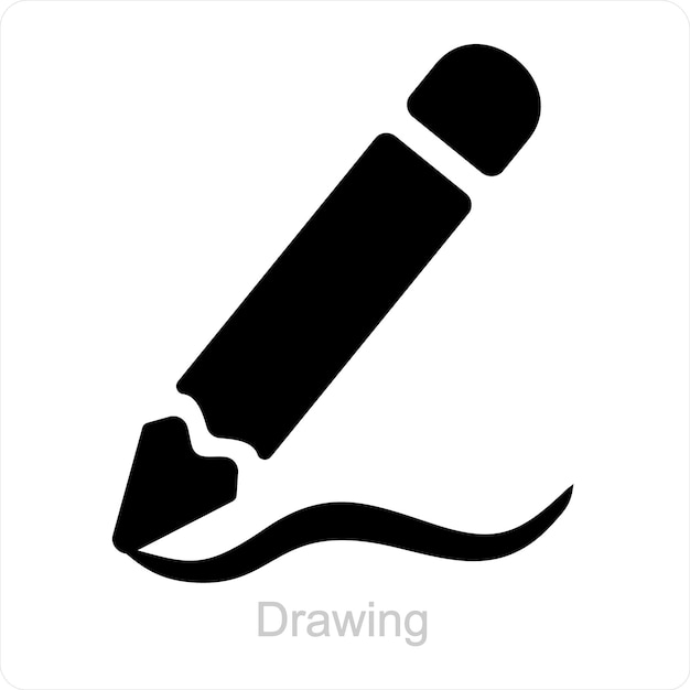 drawing and paint icon concept