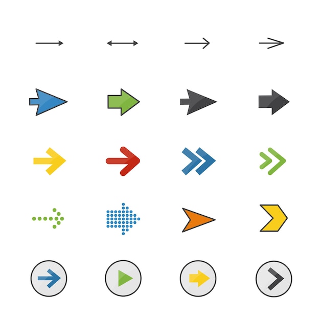 Drawing and Writing Painting Tools Flat Icons color