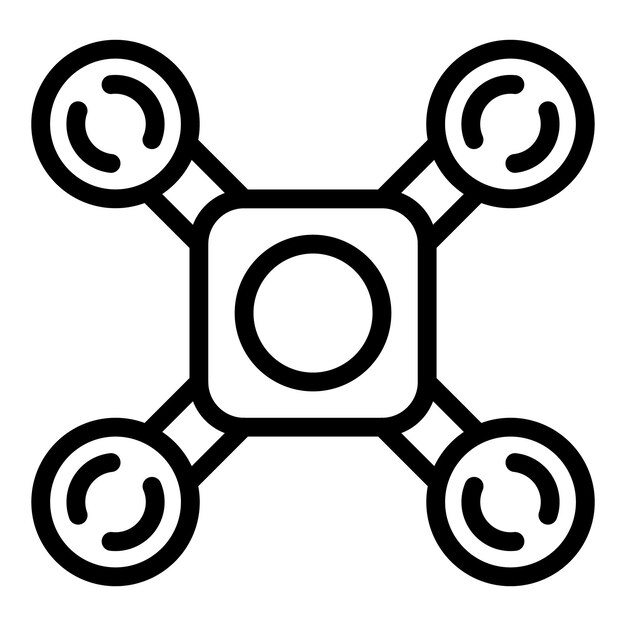 Drone innovation icon Outline Drone innovation vector icon for web design isolated on white background