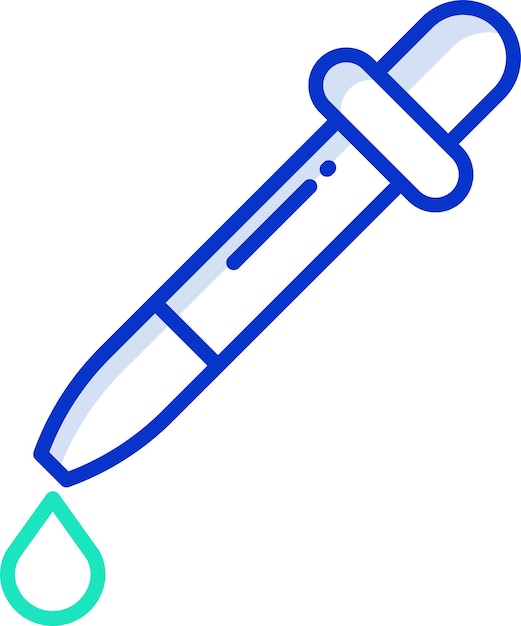 Droppersolid outline color vector illustration