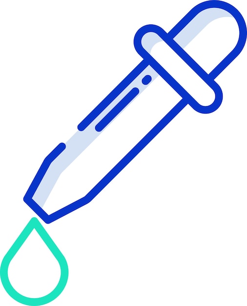 droppersolid outline color vector illustration