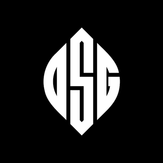 DSG circle letter logo design with circle and ellipse shape DSG ellipse letters with typographic style The three initials form a circle logo DSG Circle Emblem Abstract Monogram Letter Mark Vector