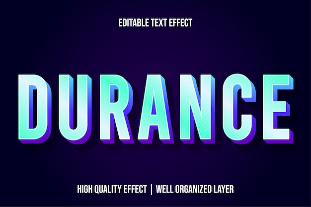 durance modern text effect style