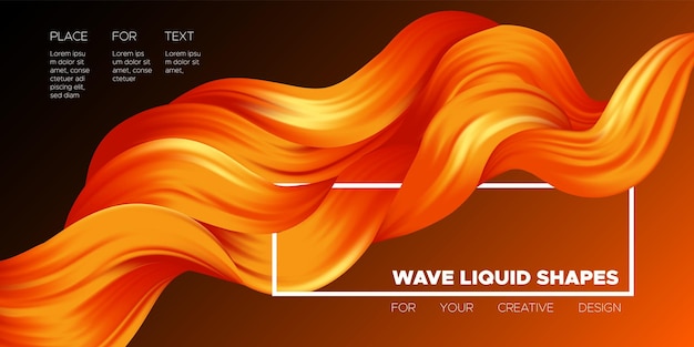 Dynamic background with abstract 3d wave shapes