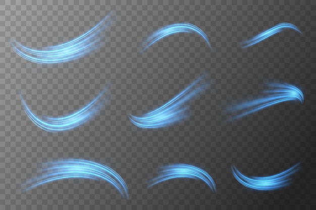dynamic brilliant speed lines neon lines with the effect of speed and road