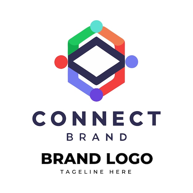 Dynamic Connection Logo Template for Corporate Branding