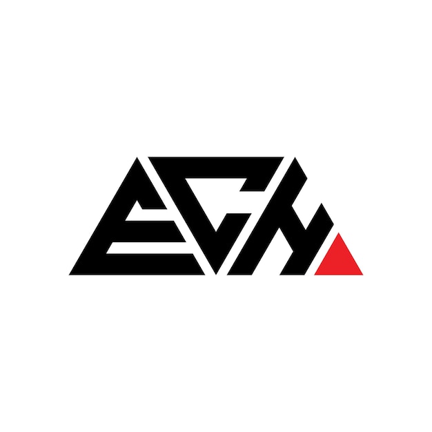 ech triangle letter logo design with triangle shape ech triangle logo design monogram ech triangle vector logo template with red color ech triangular logo simple elegant and luxurious logo ech