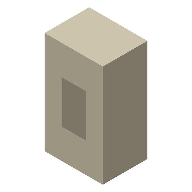 Eco carton pack icon Isometric of eco carton pack vector icon for web design isolated on white background