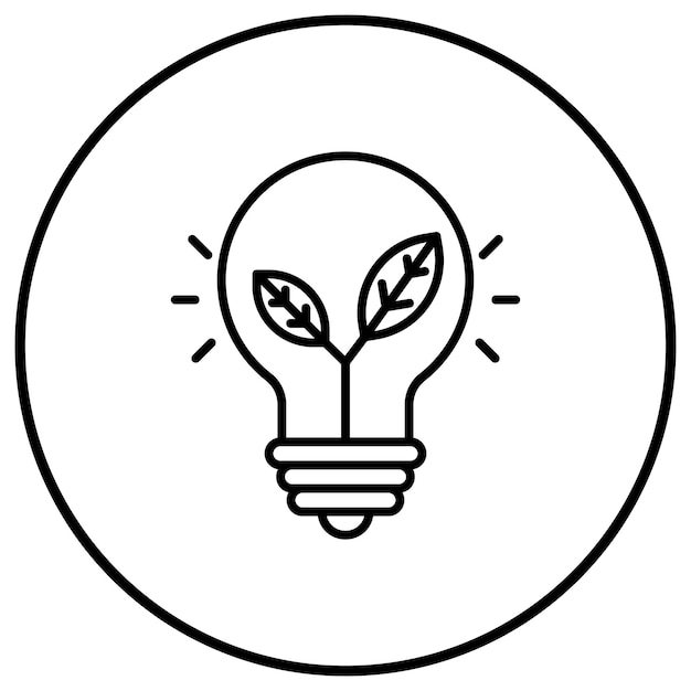 Ecologic Bulb vector icon Can be used for Research and Science iconset